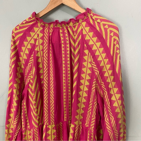 Anthropologie Maeve Dominique Embroidered Tunic Dress Pink Size 1X Plus - Picture 8 of 8